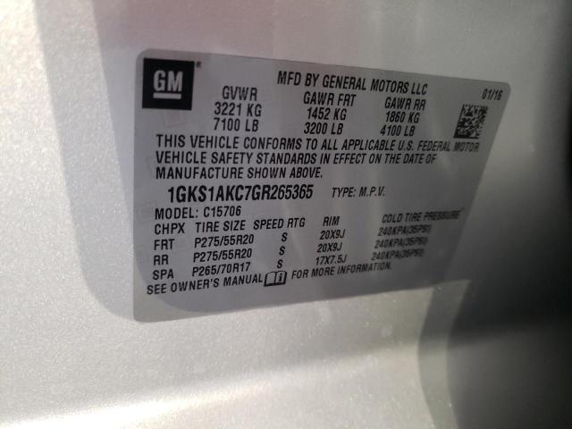 Photo 14 from auction – 2016 GMC YUKON SLE with VIN 1GKS1AKC7GR265365