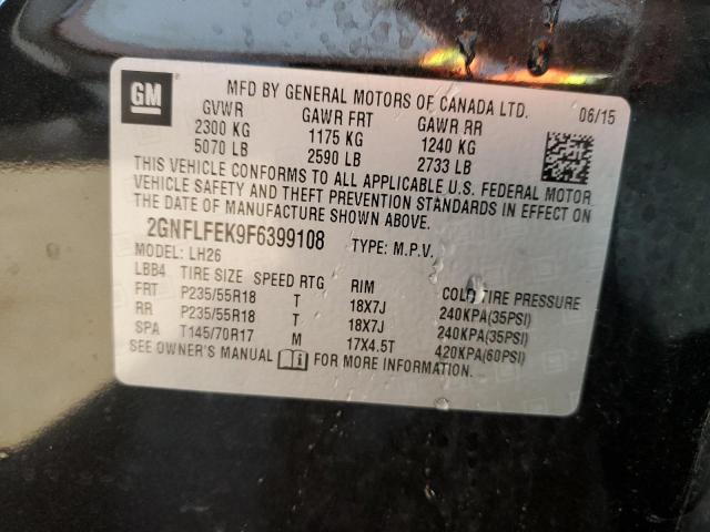 Photo 14 from auction – 2015 CHEVROLET EQUINOX LT with VIN 2GNFLFEK9F6399108