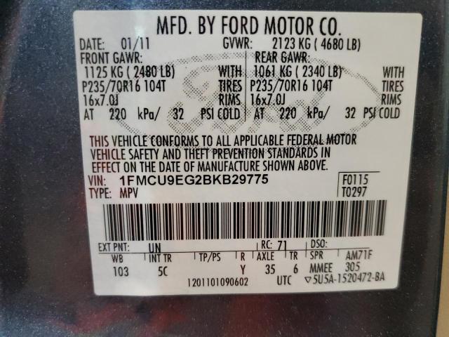 Photo 14 from auction – 2011 FORD ESCAPE LIM with VIN 1FMCU9EG2BKB29775