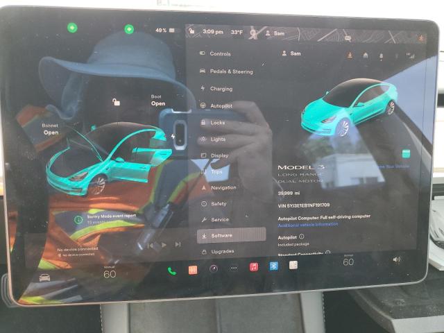Photo 9 from auction – 2022 TESLA MODEL 3 with VIN 5YJ3E1EB1NF191709