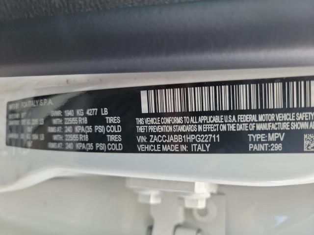 Photo 10 from auction – 2017 JEEP RENEGADE L with VIN ZACCJABB1HPG22711