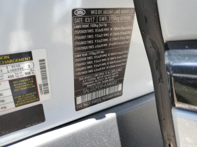 Photo 14 from auction – 2017 LAND ROVER RANGE ROVE with VIN SALGS2FE6HA346902