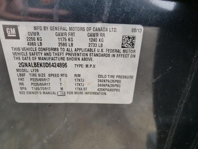 Photo 14 from auction – 2013 CHEVROLET EQUINOX LS with VIN 2GNALBEK0D6424896
