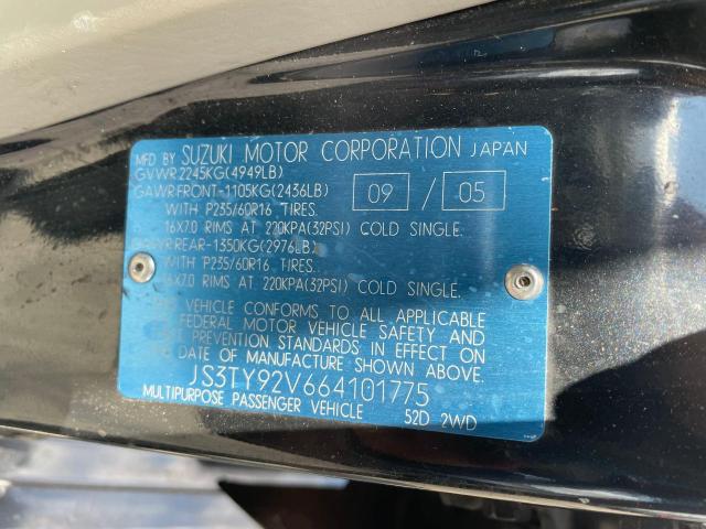 Photo 10 from auction – 2006 SUZUKI XL7 with VIN JS3TY92V664101775