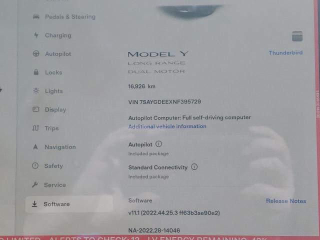 Photo 9 from auction – 2022 TESLA MODEL Y with VIN 7SAYGDEEXNF395729