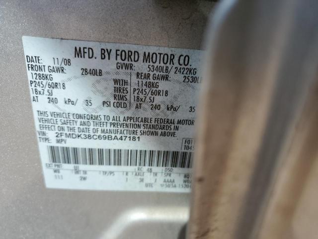 Photo 14 from auction – 2009 FORD EDGE SEL with VIN 2FMDK38C69BA47181