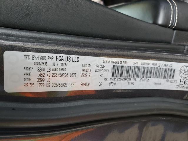 Photo 14 from auction – 2017 DODGE DURANGO CI with VIN 1C4RDJEG1HC858790