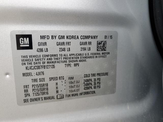 Photo 14 from auction – 2015 BUICK ENCORE with VIN KL4CJCSB7FB127135