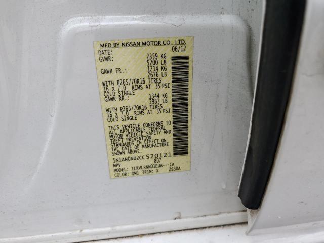 Photo 14 from auction – 2012 NISSAN XTERRA OFF with VIN 5N1AN0NU2CC520121
