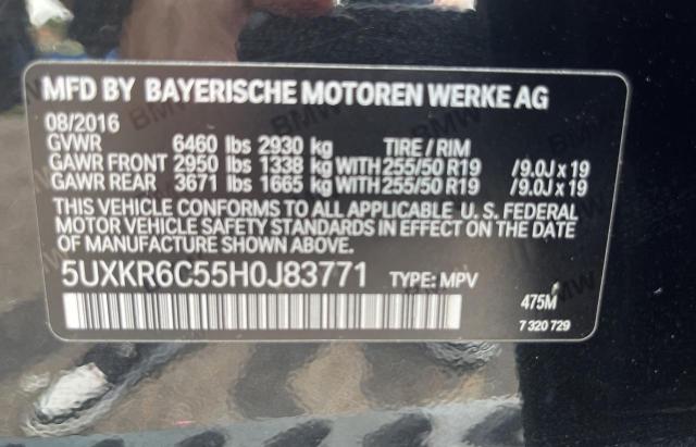 Photo 10 from auction – 2017 BMW X5 XDRIVE5 with VIN 5UXKR6C55H0J83771