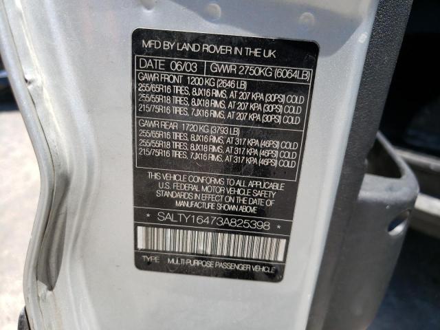 Photo 14 from auction – 2003 LAND ROVER DISCOVERY with VIN SALTY16473A825398