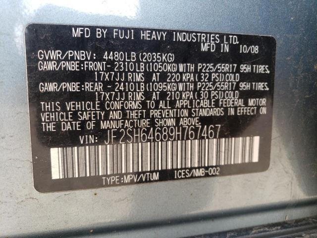 Photo 14 from auction – 2009 SUBARU FORESTER 2 with VIN JF2SH64689H767467