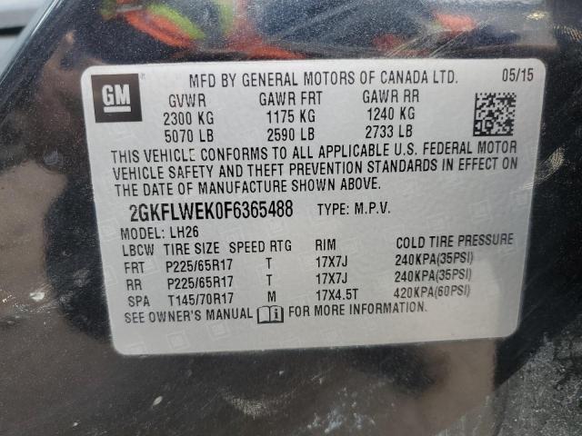 Photo 14 from auction – 2015 GMC TERRAIN SL with VIN 2GKFLWEK0F6365488