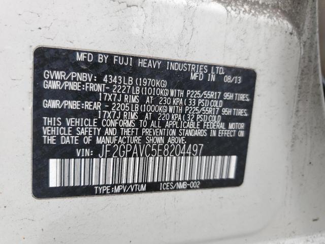 Photo 14 from auction – 2014 SUBARU XV CROSSTR with VIN JF2GPAVC5E8204497