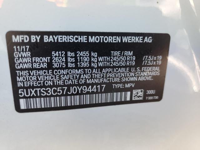 Photo 14 from auction – 2018 BMW X3 XDRIVEM with VIN 5UXTS3C57J0Y94417