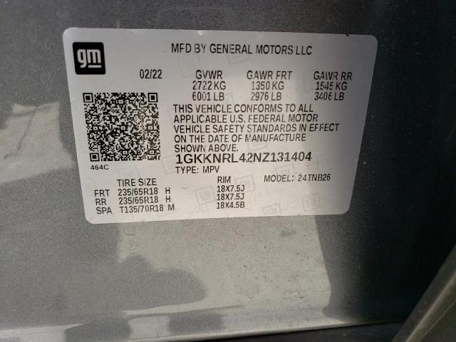 Photo 14 from auction – 2022 GMC ACADIA SLE with VIN 1GKKNRL42NZ131404