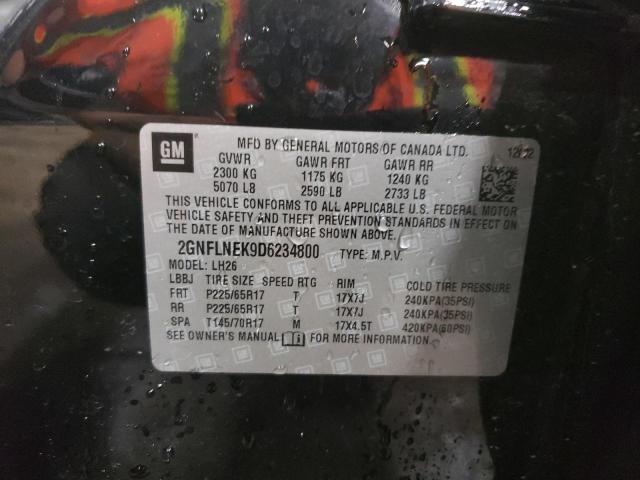 Photo 14 from auction – 2013 CHEVROLET EQUINOX LT with VIN 2GNFLNEK9D6234800