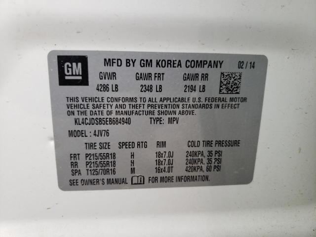 Photo 14 from auction – 2014 BUICK ENCORE PRE with VIN KL4CJDSB5EB684940