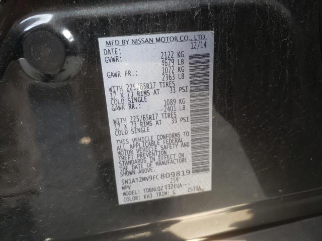 Photo 14 from auction – 2015 NISSAN ROGUE S with VIN 5N1AT2MV9FC809819