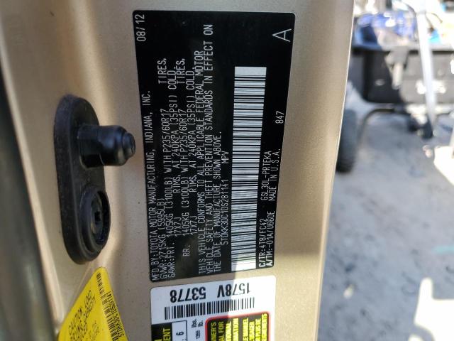 Photo 14 from auction – 2013 TOYOTA SIENNA LE with VIN 5TDKK3DC1DS281141