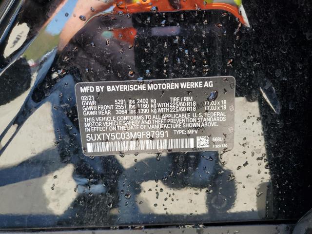 Photo 14 from auction – 2021 BMW X3 XDRIVE3 with VIN 5UXTY5C03M9F87991