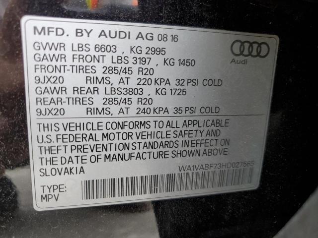 Photo 14 from auction – 2017 AUDI Q7 PRESTIG with VIN WA1VABF73HD027565