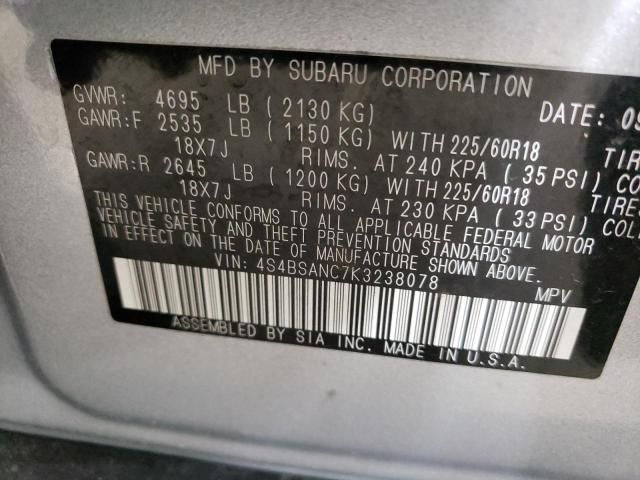 Photo 14 from auction – 2019 SUBARU OUTBACK 2. with VIN 4S4BSANC7K3238078