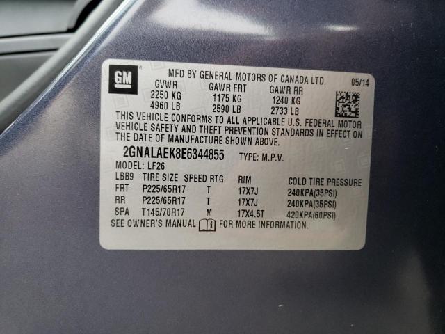 Photo 14 from auction – 2014 CHEVROLET EQUINOX LS with VIN 2GNALAEK8E6344855
