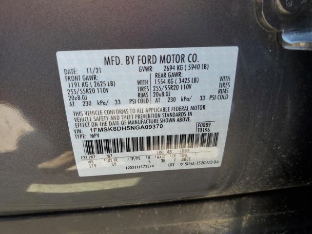 Photo 14 from auction – 2022 FORD EXPLORER X with VIN 1FMSK8DH5NGA09370