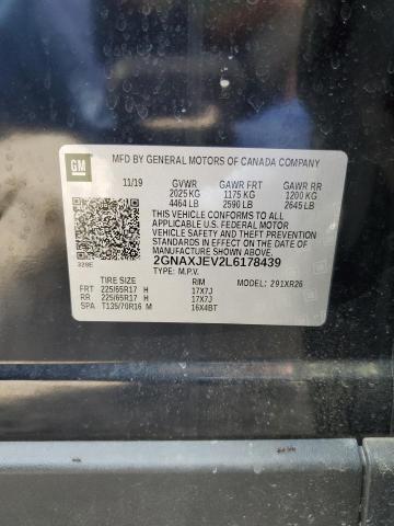 Photo 14 from auction – 2020 CHEVROLET EQUINOX LT with VIN 2GNAXJEV2L6178439
