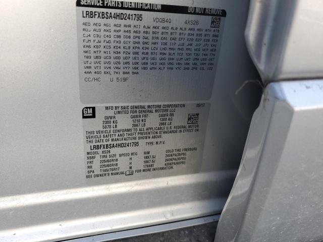 Photo 14 from auction – 2017 BUICK ENVISION E with VIN LRBFXBSA4HD241795