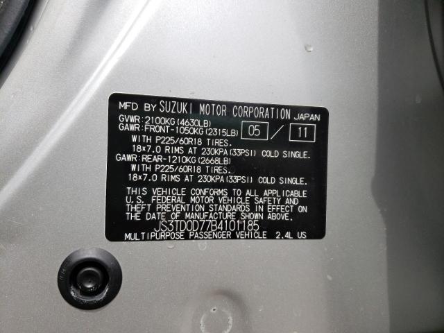 Photo 14 from auction – 2011 SUZUKI GRAND VITA with VIN JS3TD0D77B4101185