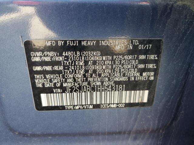 Photo 14 from auction – 2017 SUBARU FORESTER 2 with VIN JF2SJABC1HH543181