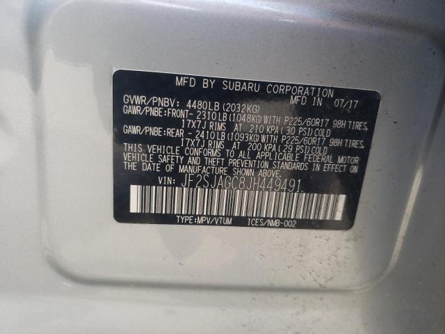 Photo 14 from auction – 2018 SUBARU FORESTER 2 with VIN JF2SJAGC8JH449491