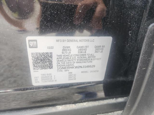 Photo 10 from auction – 2022 CHEVROLET TRAVERSE L with VIN 1GNERHKW2NJ149529