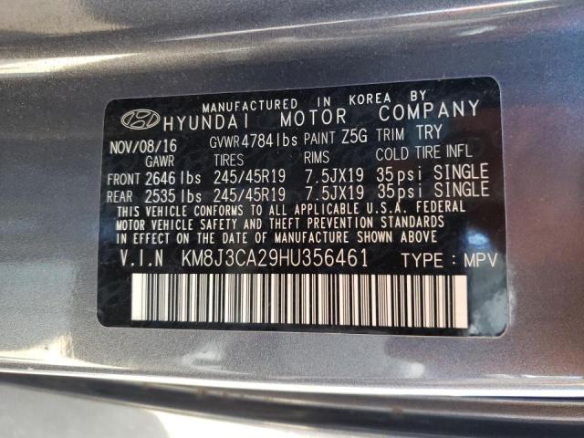 Photo 14 from auction – 2017 HYUNDAI TUCSON LIM with VIN KM8J3CA29HU356461