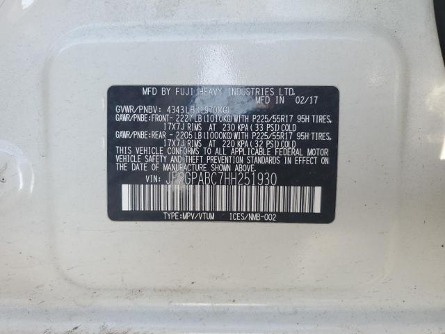 Photo 14 from auction – 2017 SUBARU CROSSTREK with VIN JF2GPABC7HH251930