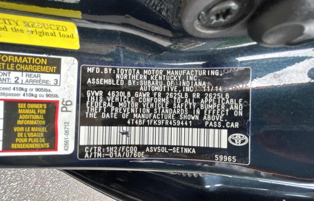 Photo 10 from auction – 2015 TOYOTA CAMRY LE with VIN 4T4BF1FK9FR459441