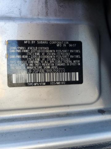 Photo 14 from auction – 2017 SUBARU CROSSTREK with VIN JF2GPANC9H8268773