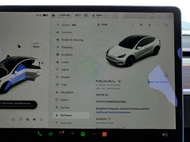 Фото 9 с аукциона – 2021 TESLA MODEL Y с VIN 5YJYGDEE3MF217494