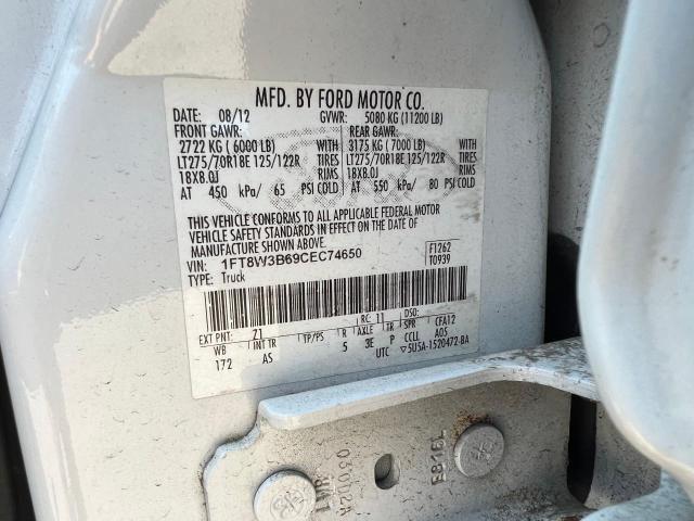Photo 10 from auction – 2012 FORD F350 SUPER with VIN 1FT8W3B69CEC74650