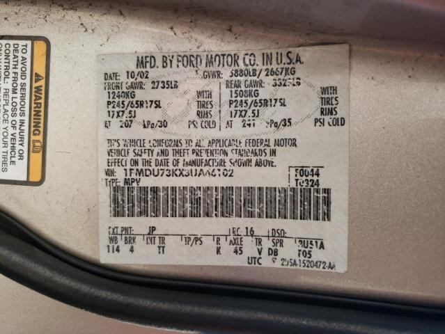 Photo 14 from auction – 2003 TOYOTA RAV4 with VIN 1FMDU73KX3UA46102