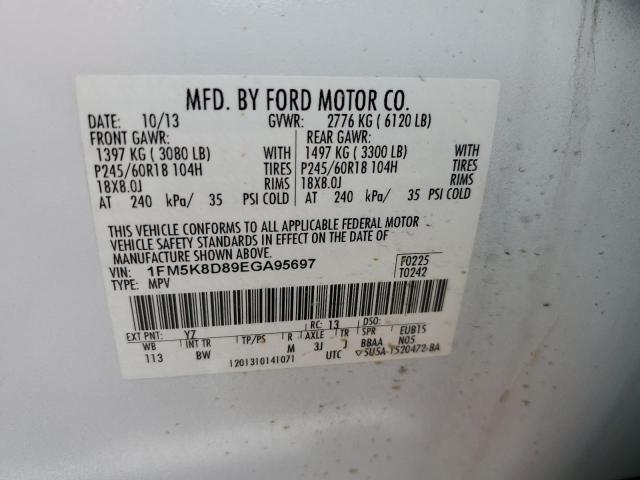 Photo 14 from auction – 2014 FORD EXPLORER X with VIN 1FM5K8D89EGA95697