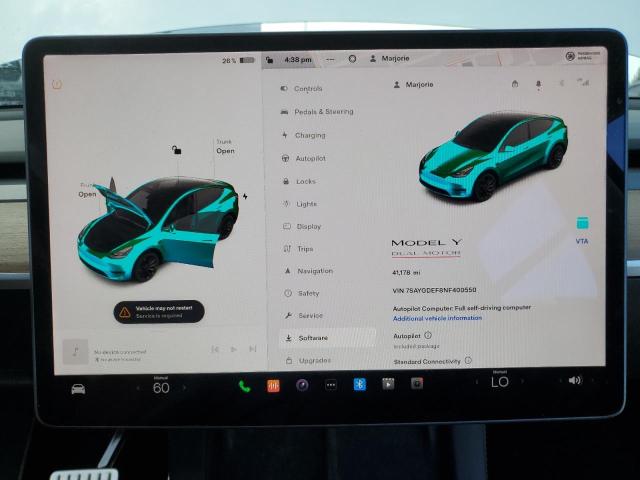 Photo 9 from auction – 2022 TESLA MODEL Y with VIN 7SAYGDEF8NF400550
