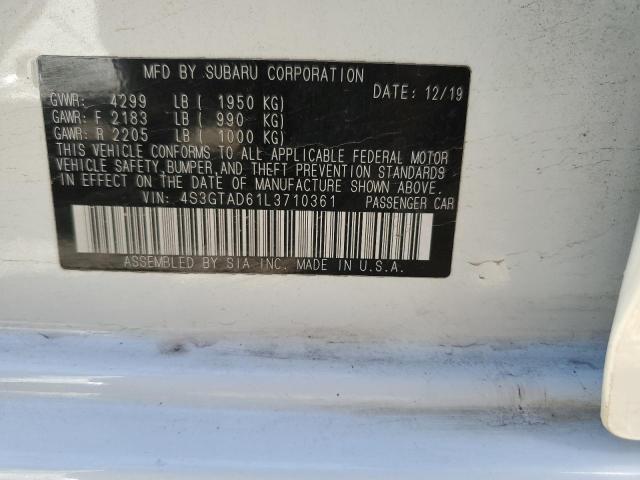 Photo 14 from auction – 2020 SUBARU IMPREZA PR with VIN 4S3GTAD61L3710361