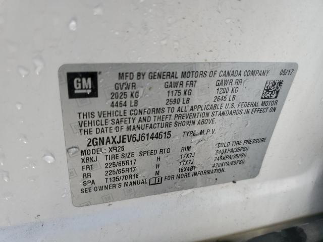Photo 14 from auction – 2018 CHEVROLET EQUINOX LT with VIN 2GNAXJEV6J6144615