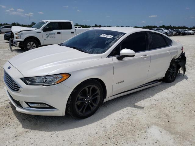 FORD FUSION SE 2018 with VIN 3FA6P0LU3JR119737 - Photo from auction