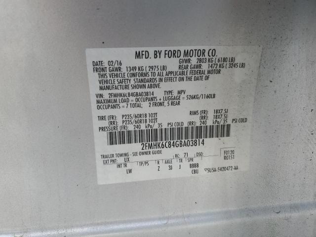 Photo 14 from auction – 2016 FORD FLEX SEL with VIN 2FMHK6C84GBA03814
