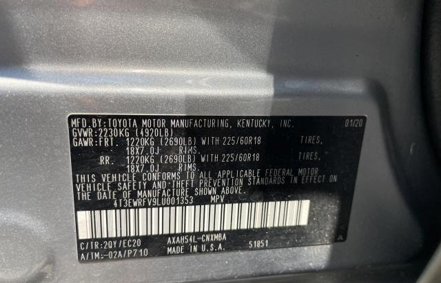 Photo 10 from auction – 2020 TOYOTA RAV4 XSE with VIN 4T3EWRFV9LU001353