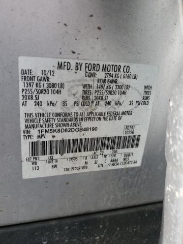 Photo 14 from auction – 2013 FORD EXPLORER X with VIN 1FM5K8D82DGB48190